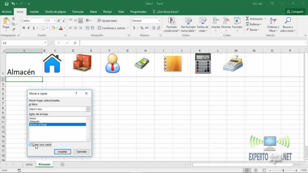 Como copiar una hoja de Excel