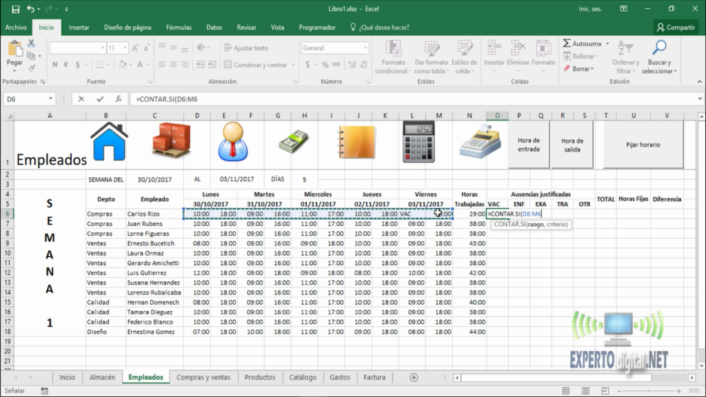Funcion CONTAR.Si en Excel