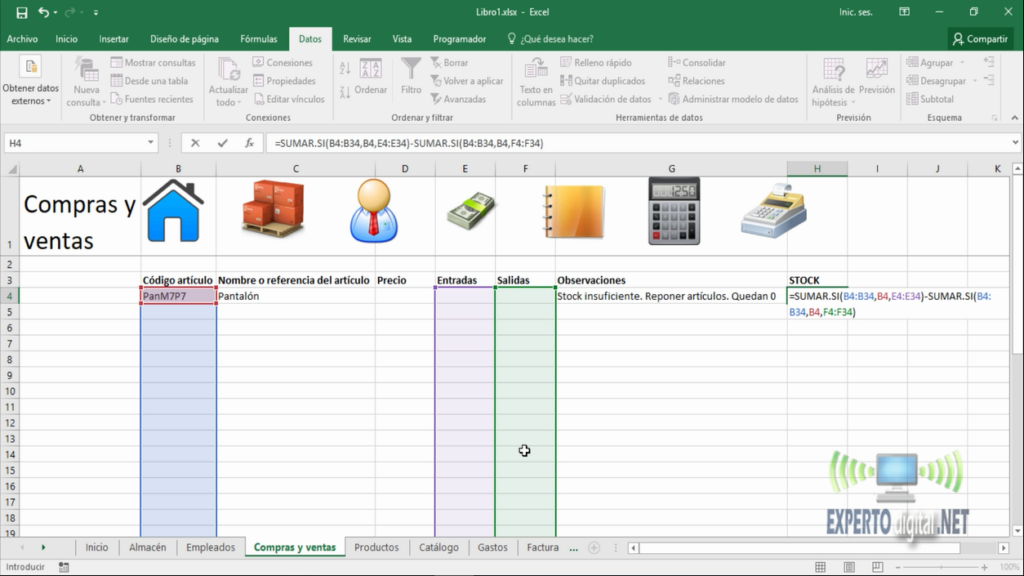 Para que sirve la funcion SUMAR.SI en Excel