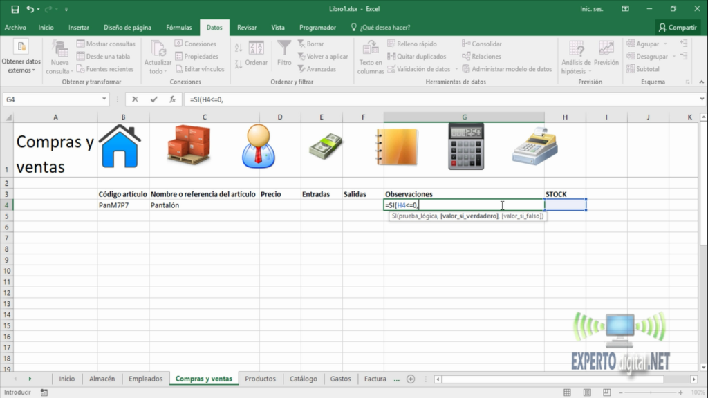 tutorial de la funcion SI