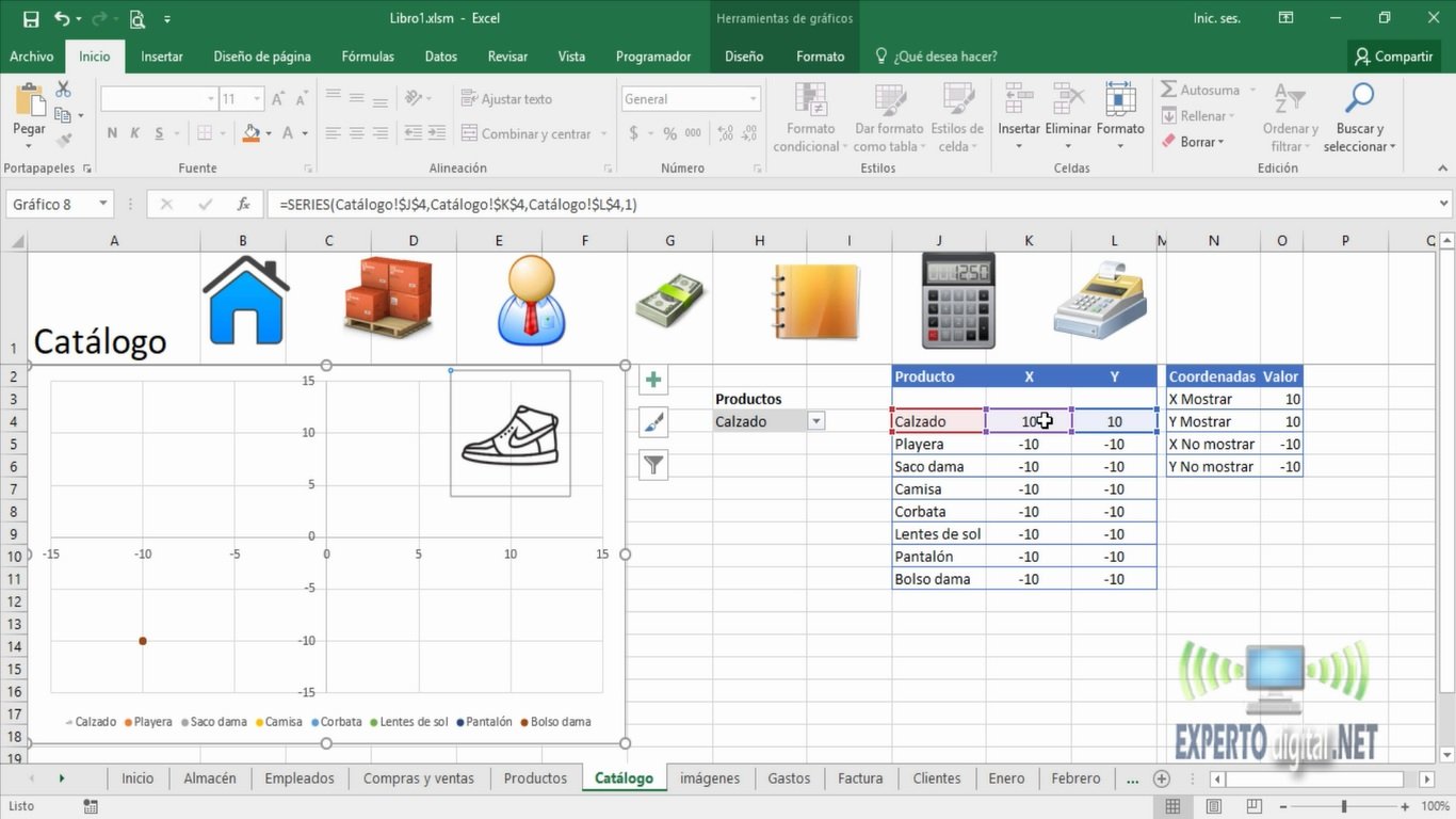 hacer grafica de dispersion en excel