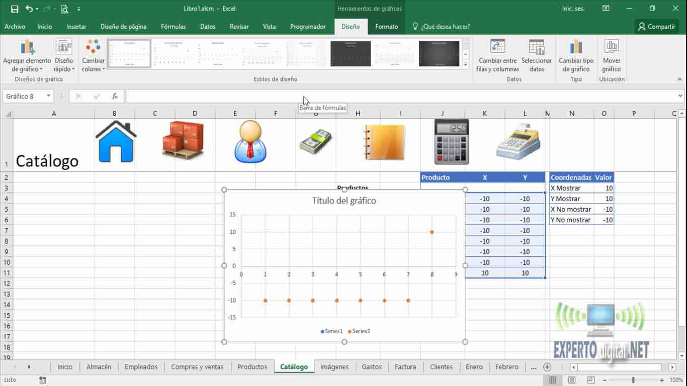 grafico de dispersion con excel
